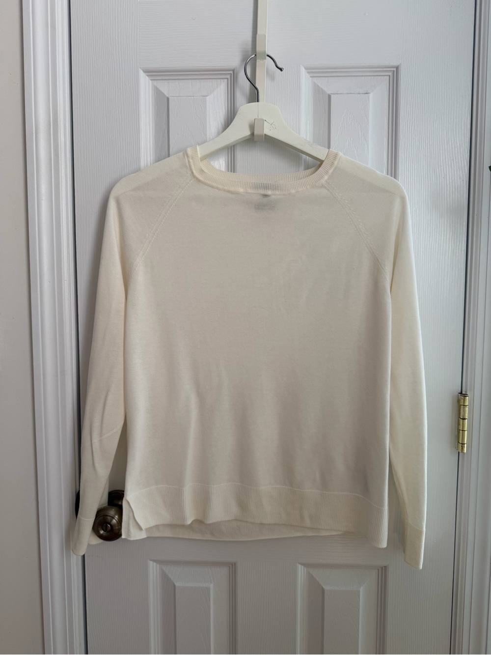 Cream Massimo Dutti Cotton Silk Jumper Size Small